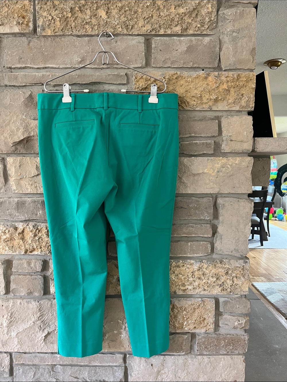 New York & Company The Whitney Pant Slim Leg Crop Size 14 Teal - Picture 7 of 13